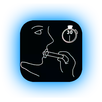 Для активации геля включите лампу Blue Ray на 30 минут. Не глотайте слюну.